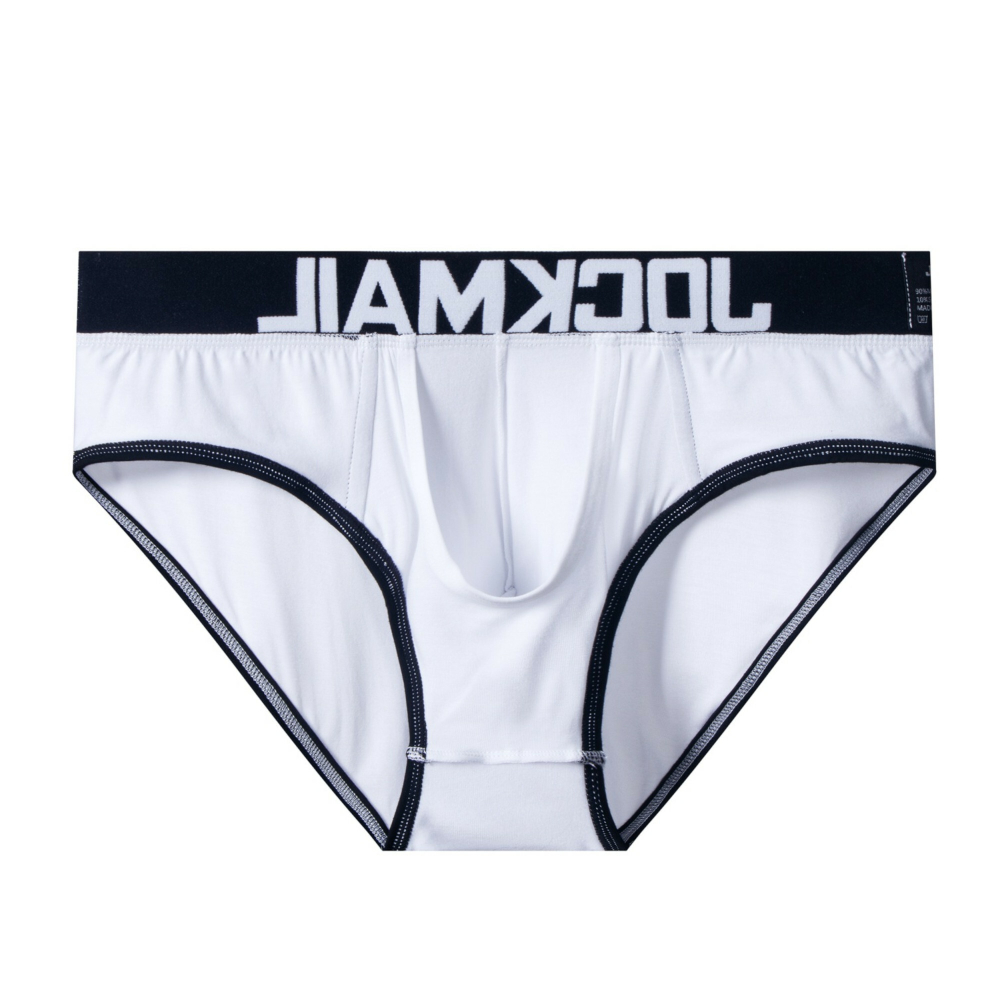 Мужские трусы брифы белые JOCKMAIL JM2041-1