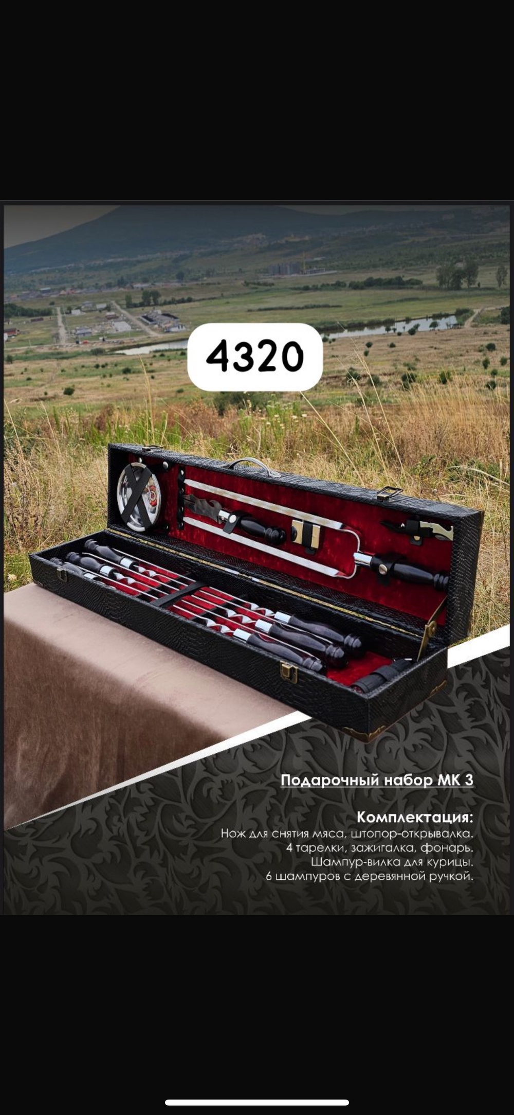 Набор шампуров из 12 предметов