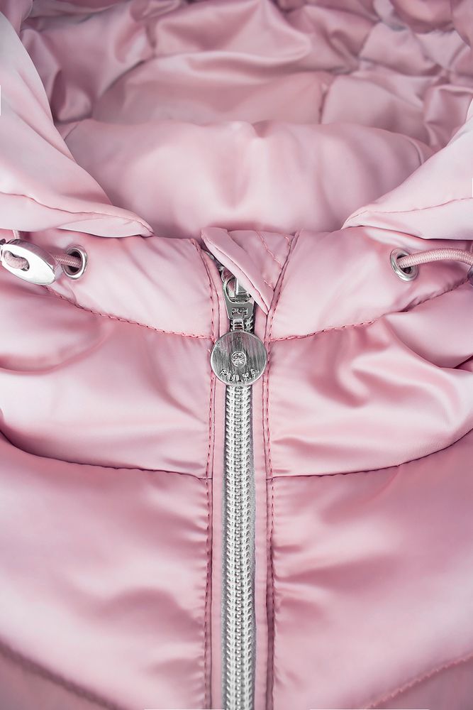 Дутая куртка с капюшоном PULKA, цвет розовая пудра