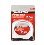 Рулетка Magnetic 7,5м*25мм MATRIX 31012