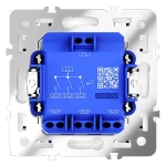 Выключатель встраиваемый VOLTUM S70 трехклавишный 10А, (белый глянцевый)