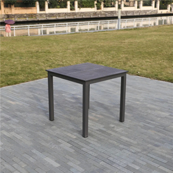 Алюминиевый квадратный стол  80*80 ПОЛИВУД-1 «POLYWOOD-1» цвет каштан арт.1024