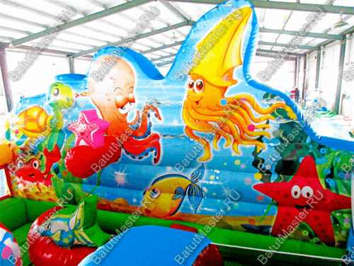 Коммерческий надувной батут "Царство морских зверей", 5*5*2.8 м