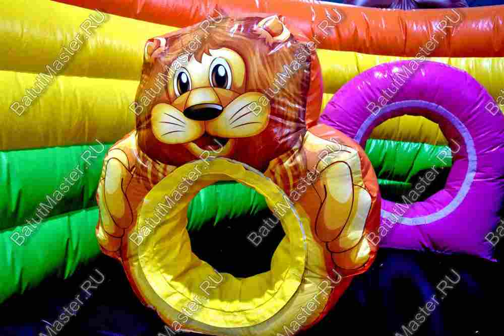 Коммерческий надувной батут "Побег из зоопарка"