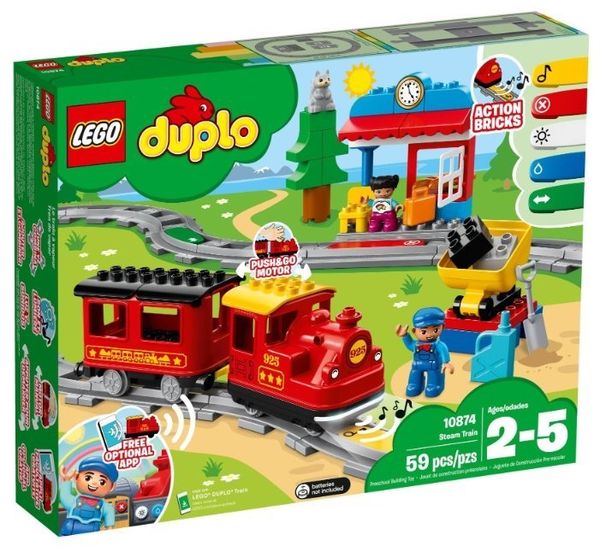 Электромеханический конструктор LEGO Duplo 10874 Поезд на паровой тяге