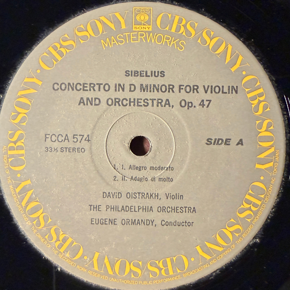 Сибелиус - Концерт для скрипки с оркестром / "Финляндия" (Япония)