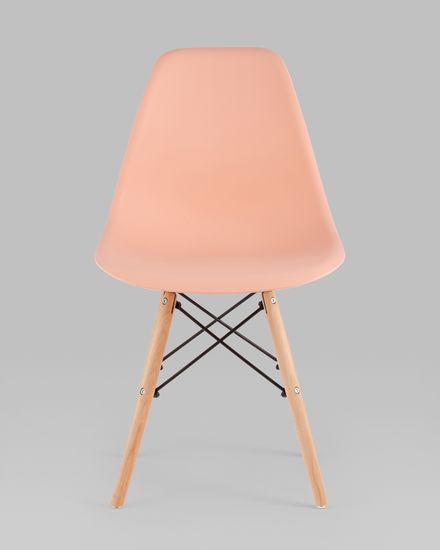 Стул Eames Style DSW персиковый x4 (разборный каркас)