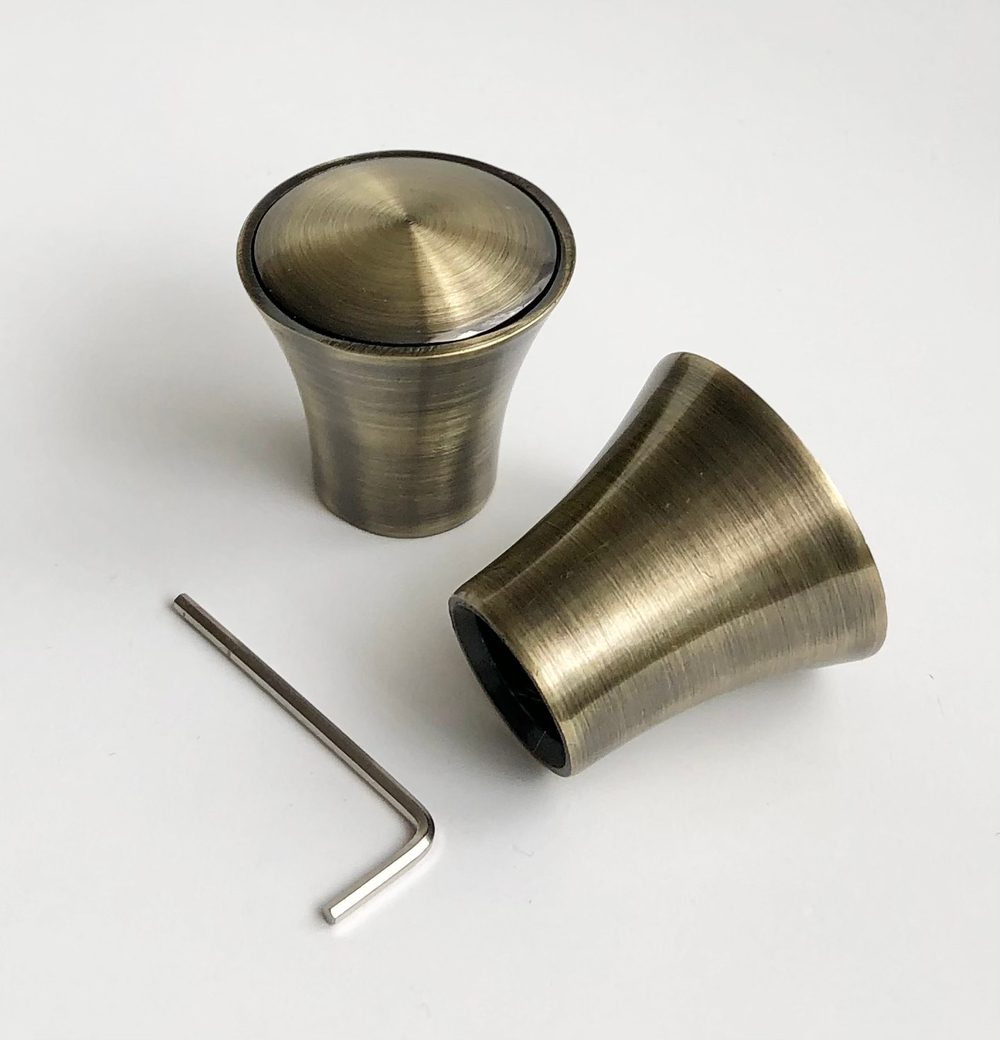 Наконечники "Принц" для кованых карнизов для штор d16 мм, цвет антик