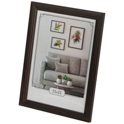 Фоторамка Image Art С22 МДФ универсальная 15х21 цвет венге вставка прозрачный пластик | Image Art