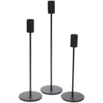 Подсвечники «IDEAL» 22 /27/32 см (набор 3 шт), Черный