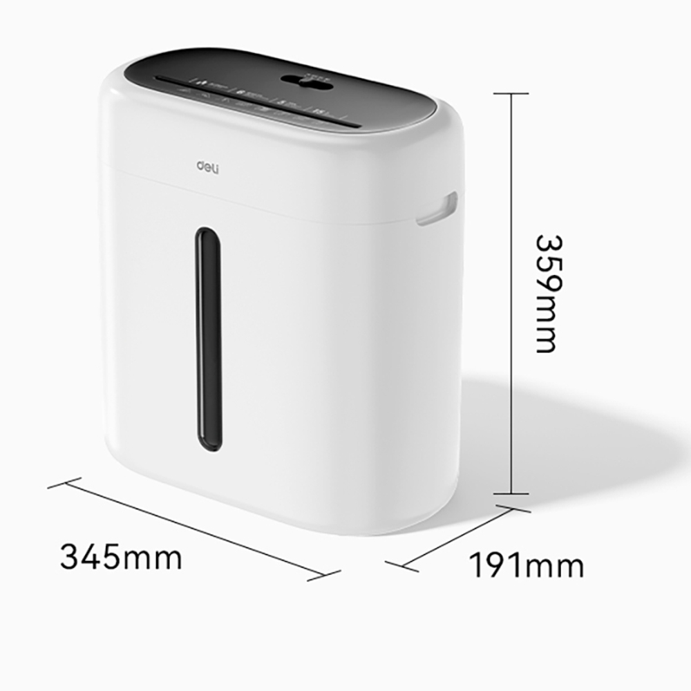 Шредер Deli, 4 уровень секретности (4х25мм), 6 листов, 15 литров