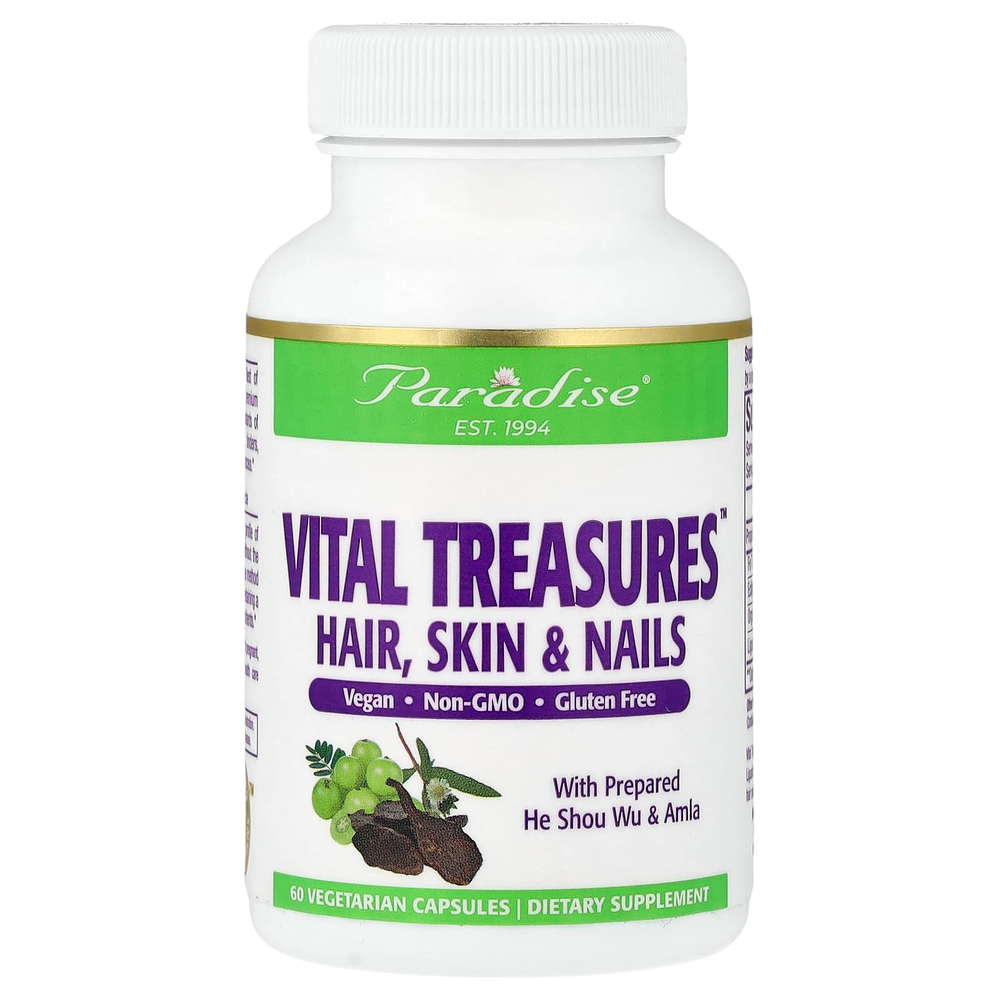 Paradise Herbs, Vital Treasures, 60 вегетарианских капсул