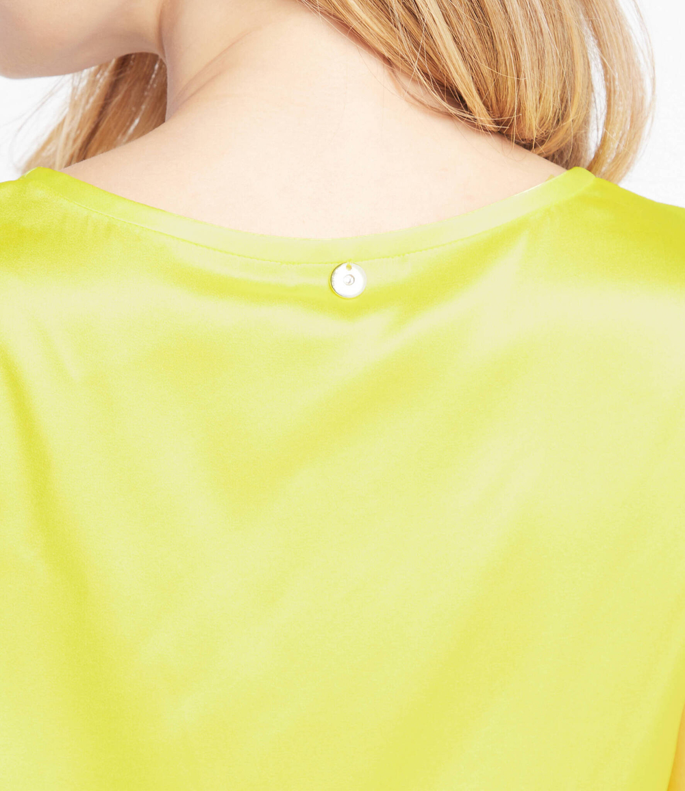 шелковый топ Liu Jo - желтый(CA2190 T8827)