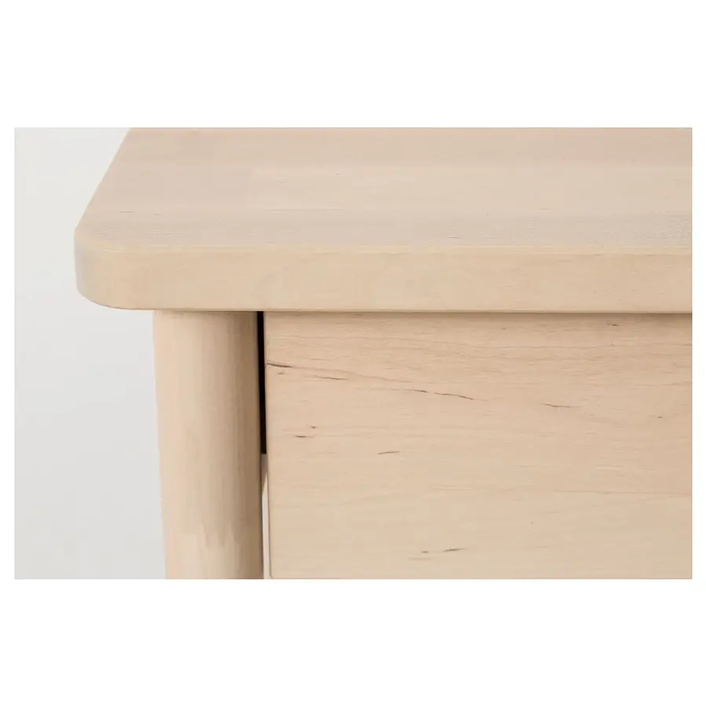 Тумбочка прикроватная - IKEA BJÖRKSNÄS/BJORKSNAS/БЬЁРКСНЭС ИКЕА, 48х38х69 см, под беленый дуб