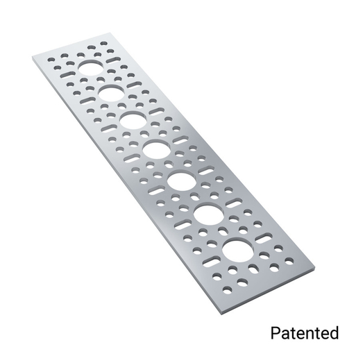 1123 Series Pattern Plate (1 x 7 Hole, 48 x 192mm)
