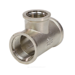 Тройник латунь никель переходной Ду 20х15х20 (3/4"х1/2"х3/4") ВР VALFEX VF.750.N.034.012.034