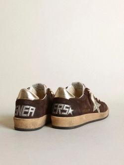 Ball Star brown with silver glitter star