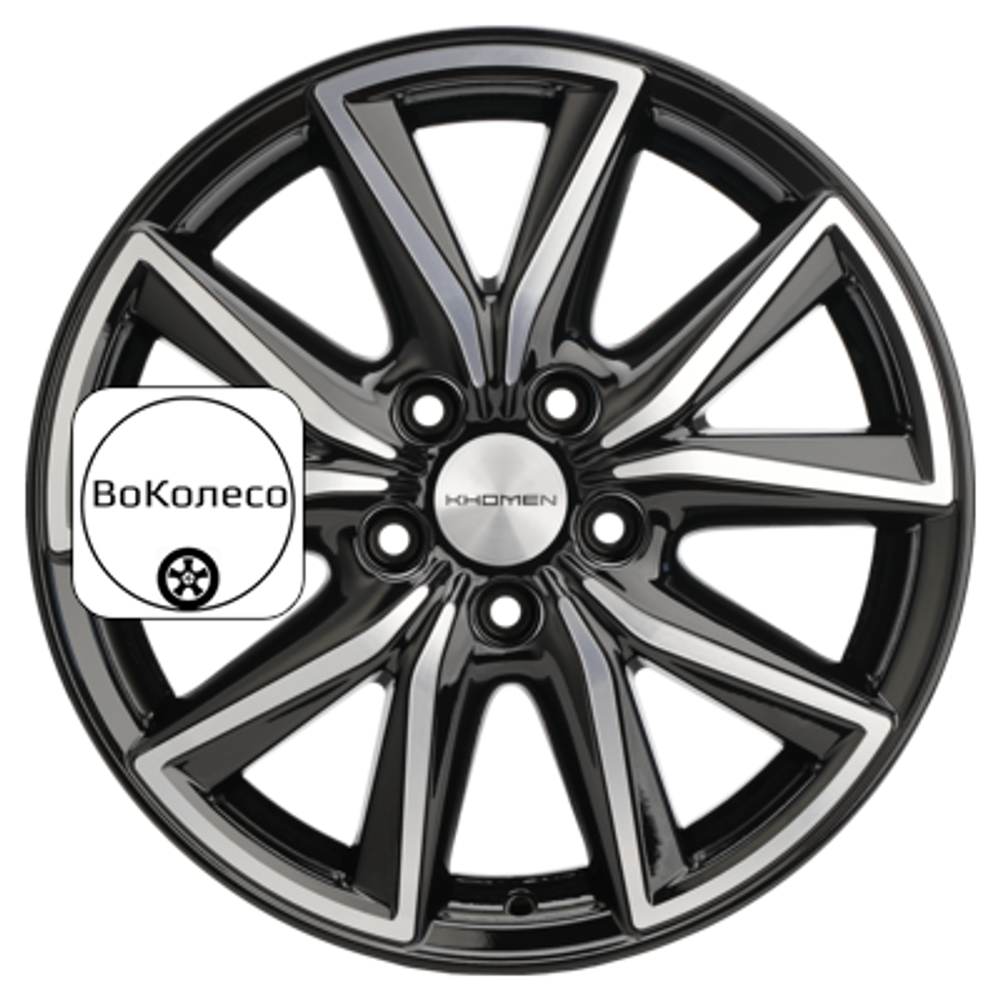 7x17/5x114,3 ET50 D67,1 KHW1706 (CX-5/Seltos/Optima) Black-FP Khomen Wheels