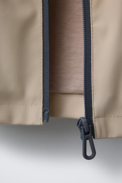 ZARA ПРОРЕЗИНЕННЫЙ ДОЖДЕВИК, ЭКРЮ/БЕЖЕВЫЙ