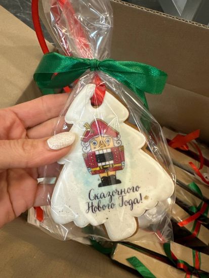 Пряники елочка с фотопечатью