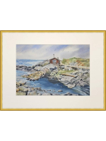 Картина авторская акварельная в паспарту 30х40 см на стену для интерьера "Тут родились Муми-тролли"