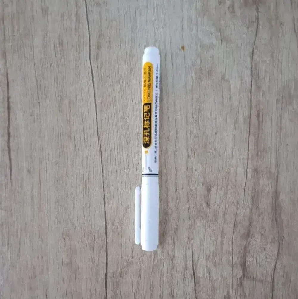 Маркер строительный разметочный с тонким стержнем, набор 5 шт белый цвет