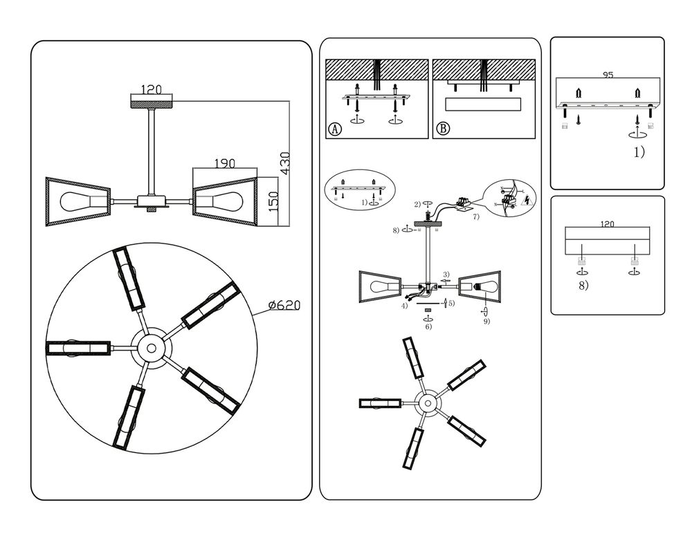 Ambrella Подвесной светильник в стиле лофт Loft TR80495