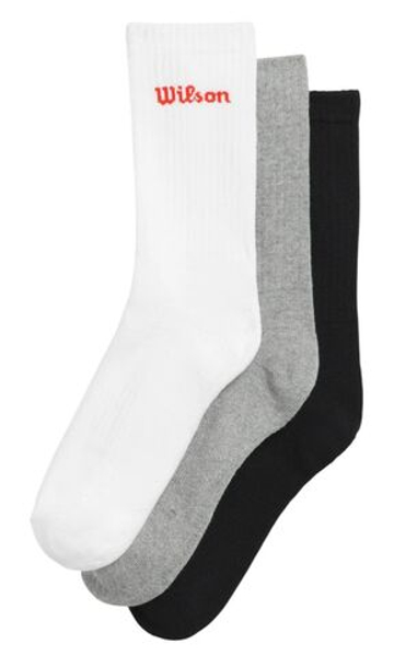 Теннисные носки Wilson Crew Logo 3P - разноцветный