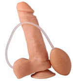 Фаллоимитатор-реалистик с грушей - 19 см. (Цвет: телесный)