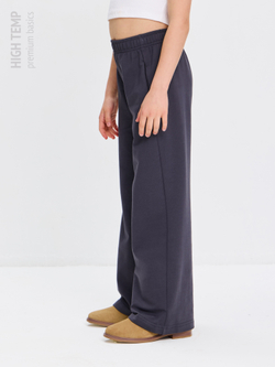 Брюки палаццо из футера