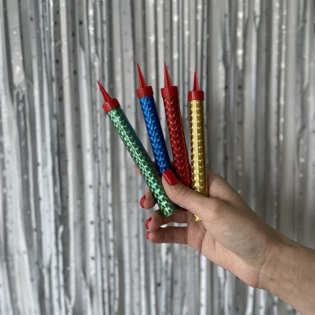 Свеча Фонтан для торта, Цветное пламя, 40 сек, 12 см