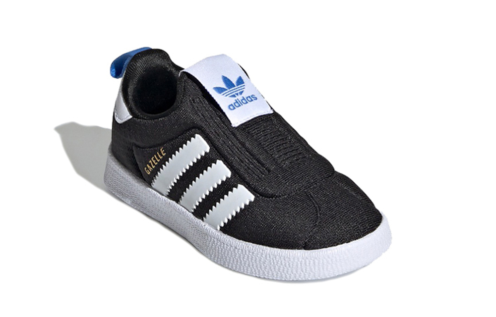 TD baby adidas originals Gazelle 360 I black and white blue