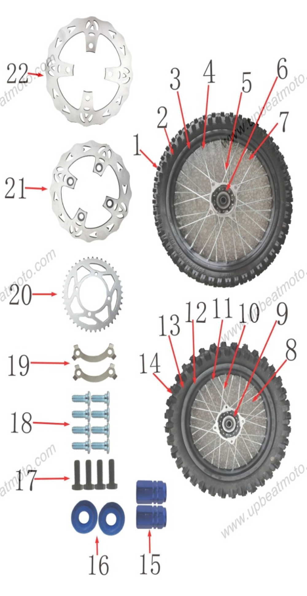 Запчасти I к питбайку Motax CRF 125