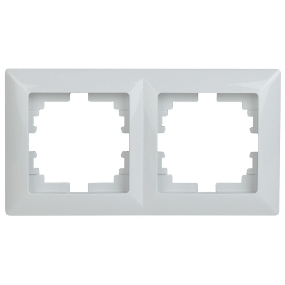 Рамка для розеток и выключателей Intro Solo 4-502-01 на 2 поста, СУ, белый