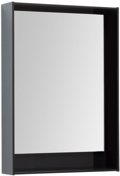 Зеркало Aquanet Милан 60 LED черный глянец