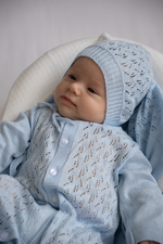 Комплект на выписку "Сакура" со слипом, Голубой