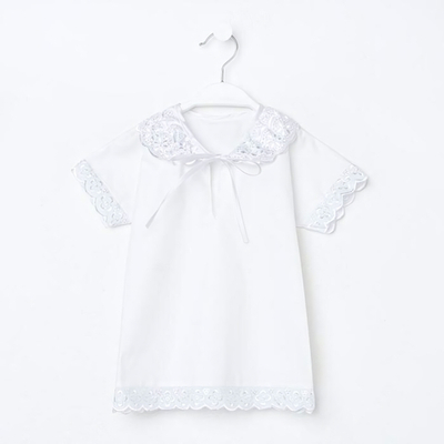 Рубашка крестильная детская, рост 74-80 см, цвет белый К7/1 (Осьминожка)