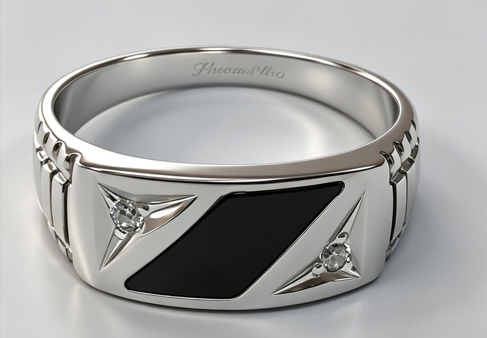 Ювелирное кольцо из серебра 925 пробы,вставка эмаль,фианиты,размер 19