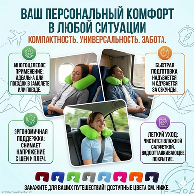 Подушка надувная 32*23 см, AR-32