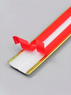 Молдинг декоративный самоклеящийся, угловой, для наружных, внутренних углов и прямых участков 10х10 мм х 5000 мм (ПВХ) чёрный