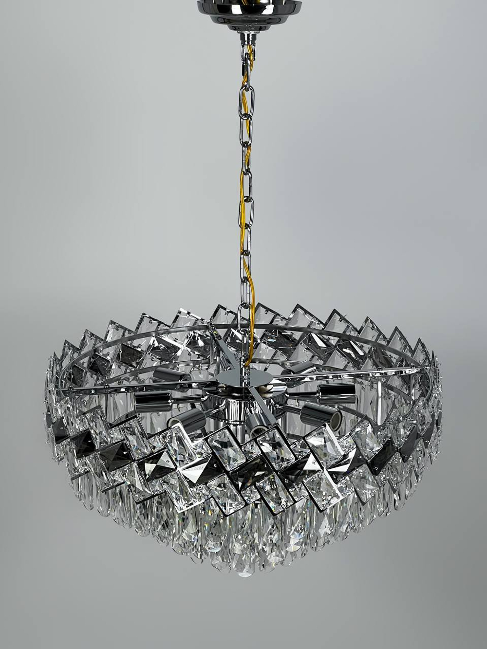 Люстра подвесная Lanbos, 11 ламп Е14, до 440 Вт, до 25 кв м, хром