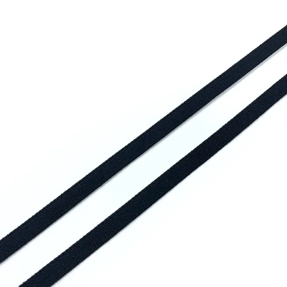 Резинка отделочная черная 6 мм, 628/6