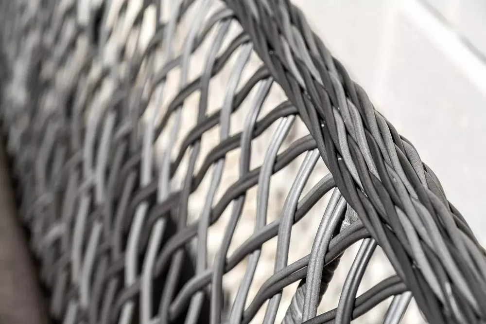 "Латте" диван двухместный из искусственного ротанга, цвет графит