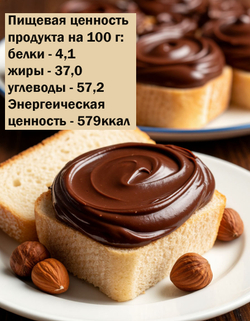 Тёмная шоколадная паста 2кг с лесным орехом