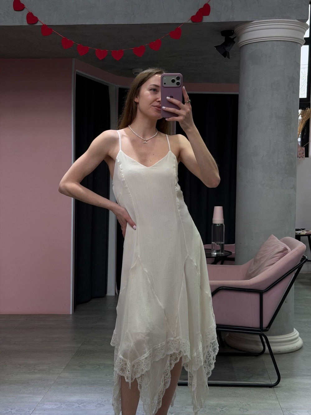 Сорочка миди Miss айвори