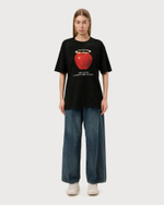 UNDERCOVER ФУТБОЛКА ЧЕРНАЯ THE ANGEL LOOKING LIKE AN APPLE