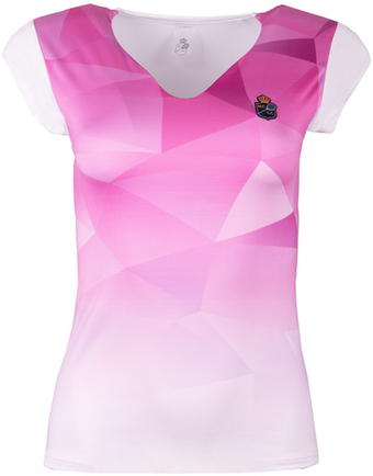 Женская теннисная футболка Monte-Carlo Country Club Print Tech T-Shirt - разноцветный