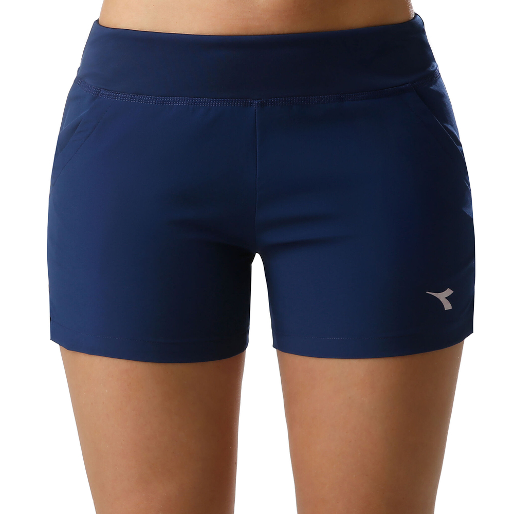 Женские теннисные шорты Diadora Court Shorts Women - Dark Blue, White