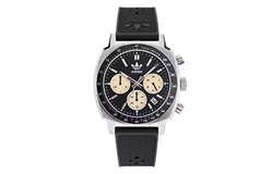 Adidas Originals Wrist Watch Quartz Movement Rubber Strap 44mm Black Dial Unisex 100m Water Resistant