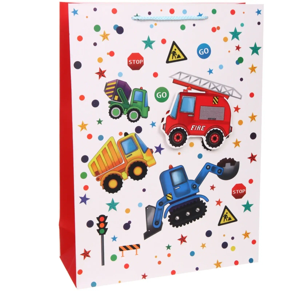 Пакет подарочный «Машинки» 31*42*12 см, микс
